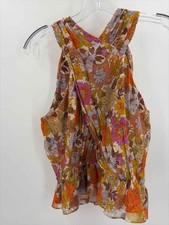 Pre-Owned Veronica Beard Brown Size 6 Floral Tank Top