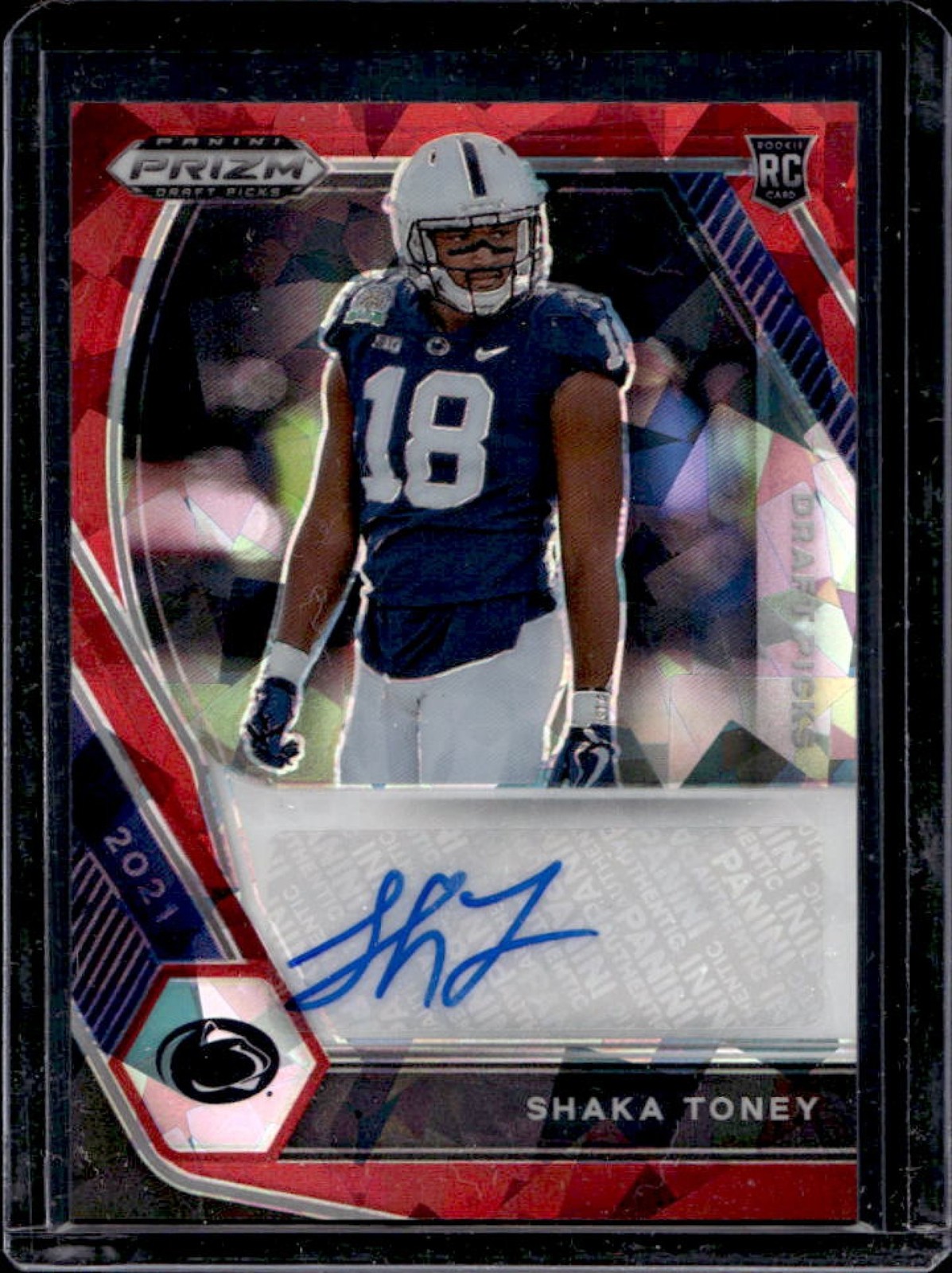 Shaka Toney Panini Prizm Draft Picks Draft Picks Autographs #DPASHA Red Ice