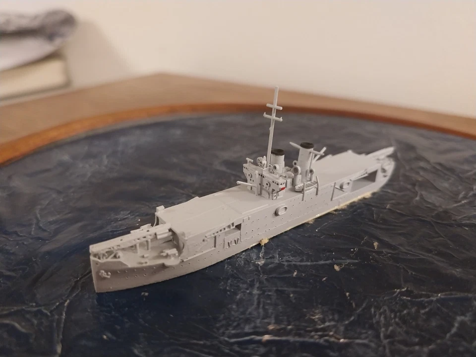 Argonaut 1/1250 ship model RN G. Miraglia aircraft carrier '20 regia marina n/b - Immagine 2 di 4