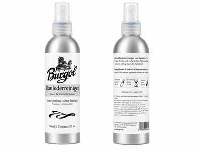 (89,95 EUR/L) Burgol Rauleder Reiniger 200ml für Velours, Wildleder & Nubuk