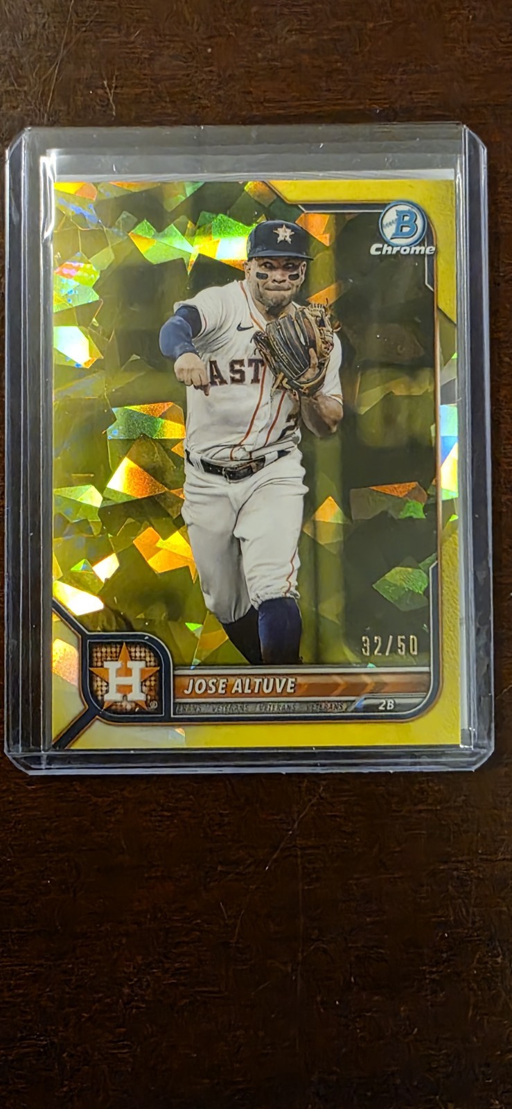 2022 Bowman Chrome Sapphire Edition - Jose Altuve #9 Yellow /50