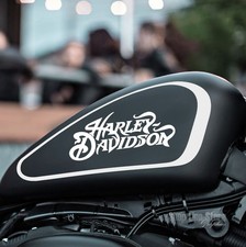 2 Motorrad Tankaufkleber Custom Edge Big Drop kompatibel mit Harley Davidson