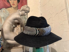 Grey Hawaiian Feather Lei Hulu Hatband Hand Made In Hawaii By Leonetta Mills