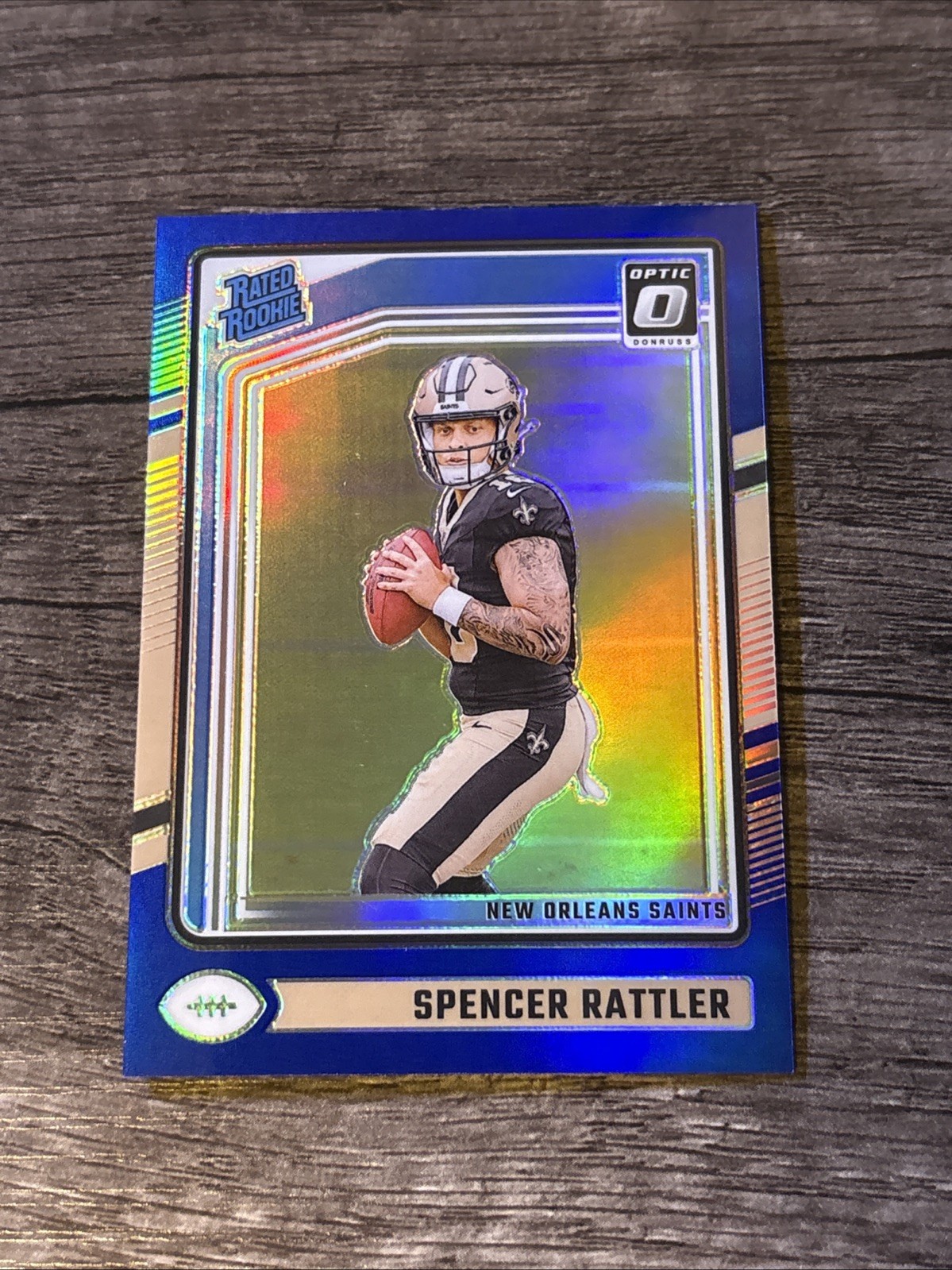 Spencer Rattler 2024 Panini Donruss Optic #289 Blue Rated Rookie /199