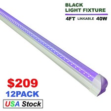 4 Ft UV Led Black Light T8 Integrated Fixture for Party Wedding Stage Lighting