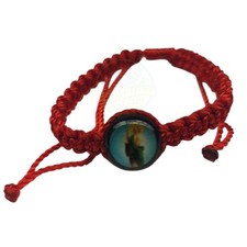Red Baby Bracelet With Saint Jude/Pulsera Roja Para Mal De Ojo Para Bebe