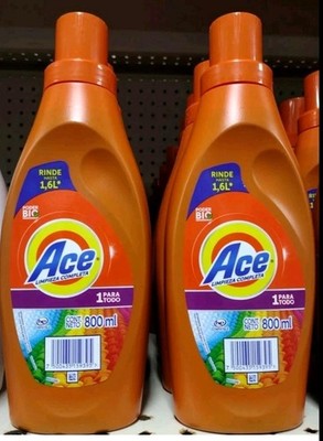 2X ACE LIQUID DETERGENT ( DETERGENTE EN LIQUIDO ) 2 OF 800ml EACH - FREE SHIP 