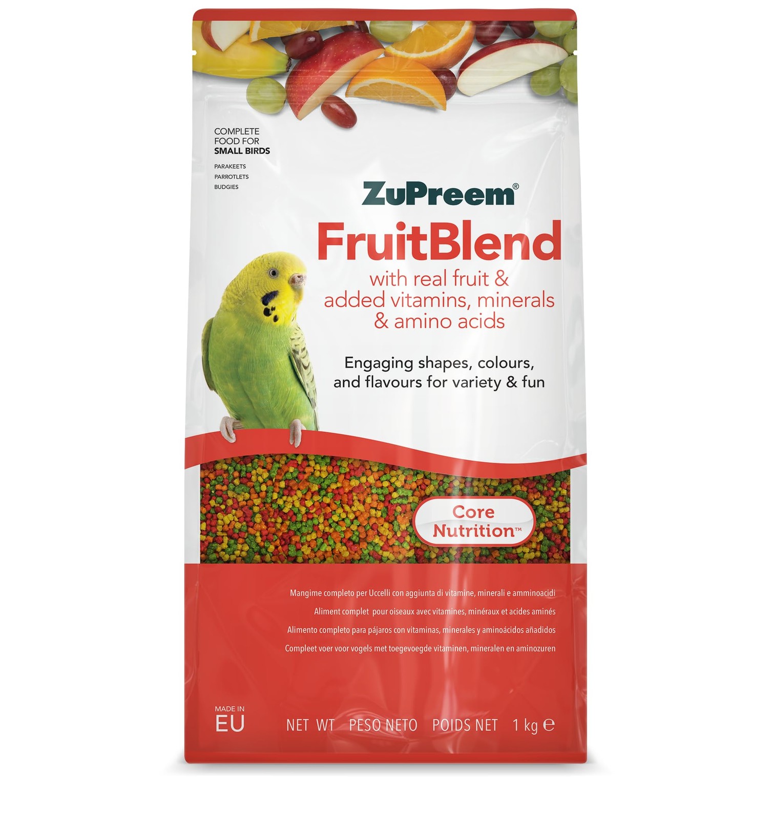 Zupreem Fruitblend Complete Bird Food for Small Birds - 1kg - Image 3