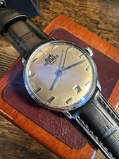 Orologio vintage Hermès uomo vestito svizzero c.1958 | manuale | data | Girard-Perregaux