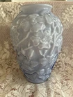 RARE~Fenton Cased Periwinkle Blue Dogwood Floral Vase~BLUE BURMESE~FENTON~NICE!!