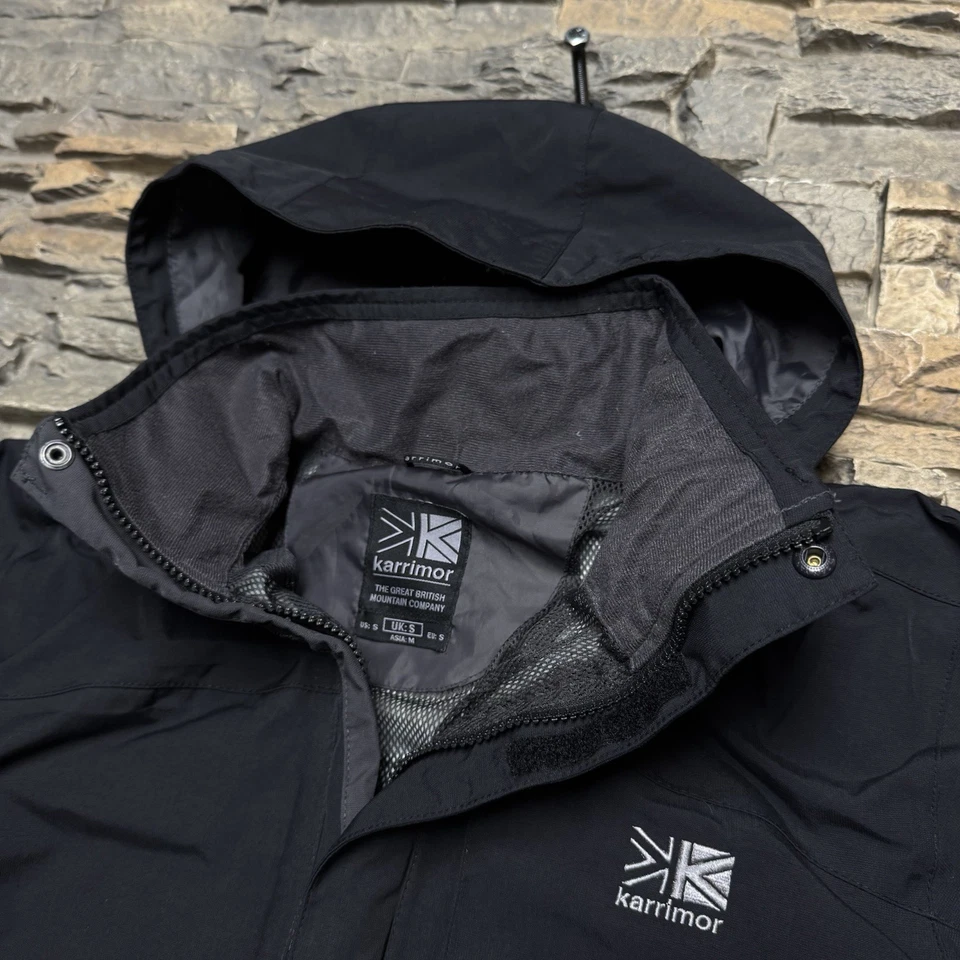 Chaqueta Karrimor Para Hombre Pequeña Negra Weathertite Impermeable Relleno Cremallera Exterior Esquí Foto 2 de 4