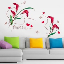 Removable Calla Lily Decal Wall Stickers Home Decor Living Room Bedroom