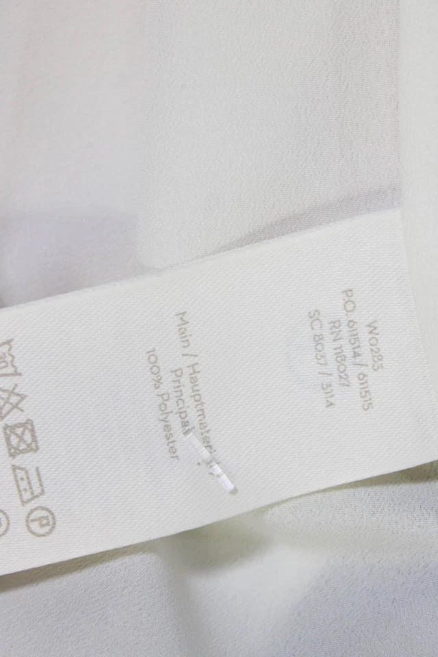 Camiseta sin mangas pulóver plisada de seda blanca talla 6 Boden para mujer Foto 4 de 4