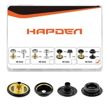 160 Pcs Snap Buttonssnap Fasteners Kit 15Mm Stainless Steel Snaps Marine Grade