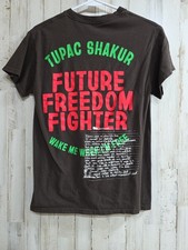 Adult Sz Small Tupac Shakur Future Freedom Fighter Graphic T-shirt Music 