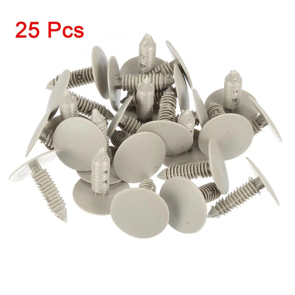 25pcs Plastic Splash Guard Defender Weatherstrip Mat Clip Fastener Beige for Car - Image 4 of 4
