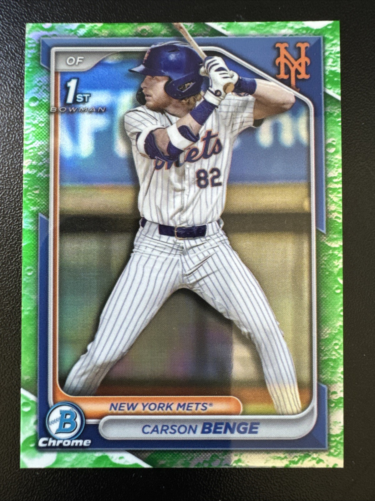 2024 Bowman Draft Chrome Carson Benge 1st Bowman #BDC-28 Lunar Glow Refractor