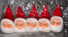 Vintage Set of 5 Santa Claus Heads