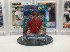 2026 Topps Heritage Chrome Light Blue Sparkle #163 Mile Trout