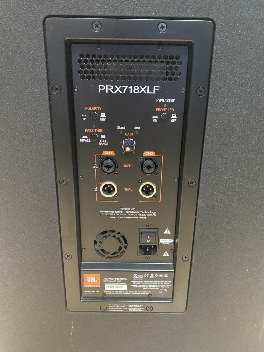 Jbl Professional Prx718xlf Jbl Jbl Prx Jbl Single 18 Subwoofer
