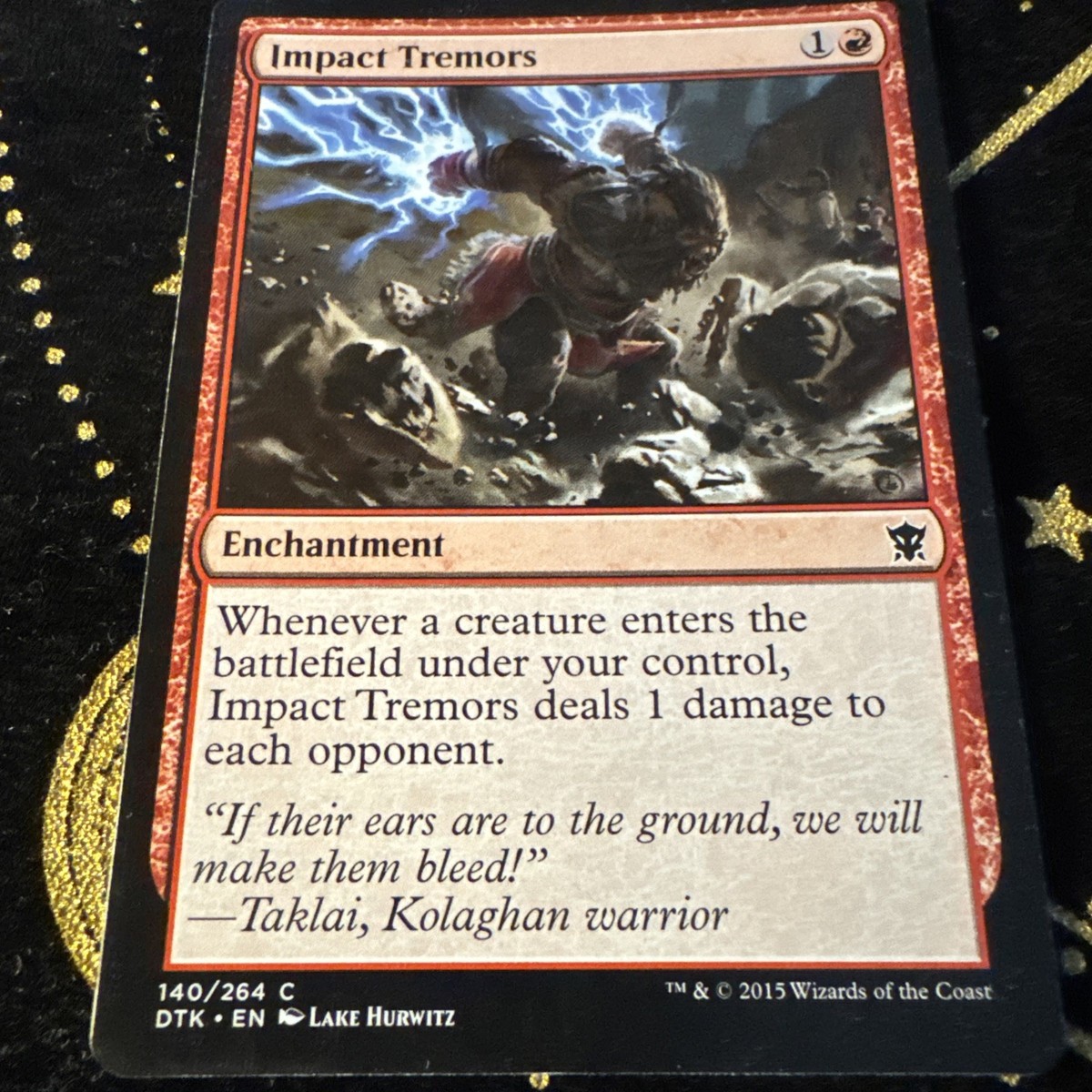 mtg cards similar to impact tremors [717] [Foundations] [Foil]  Face Face Games Impact Tremors deals 1 damage to each opponent. IMPACT TREMORS ON LEGS THAT