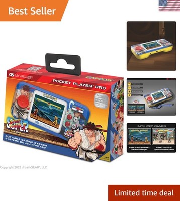 Capcom's Street Fighter II Portable Player: Two Iconic Games & Vibrant Gameplay