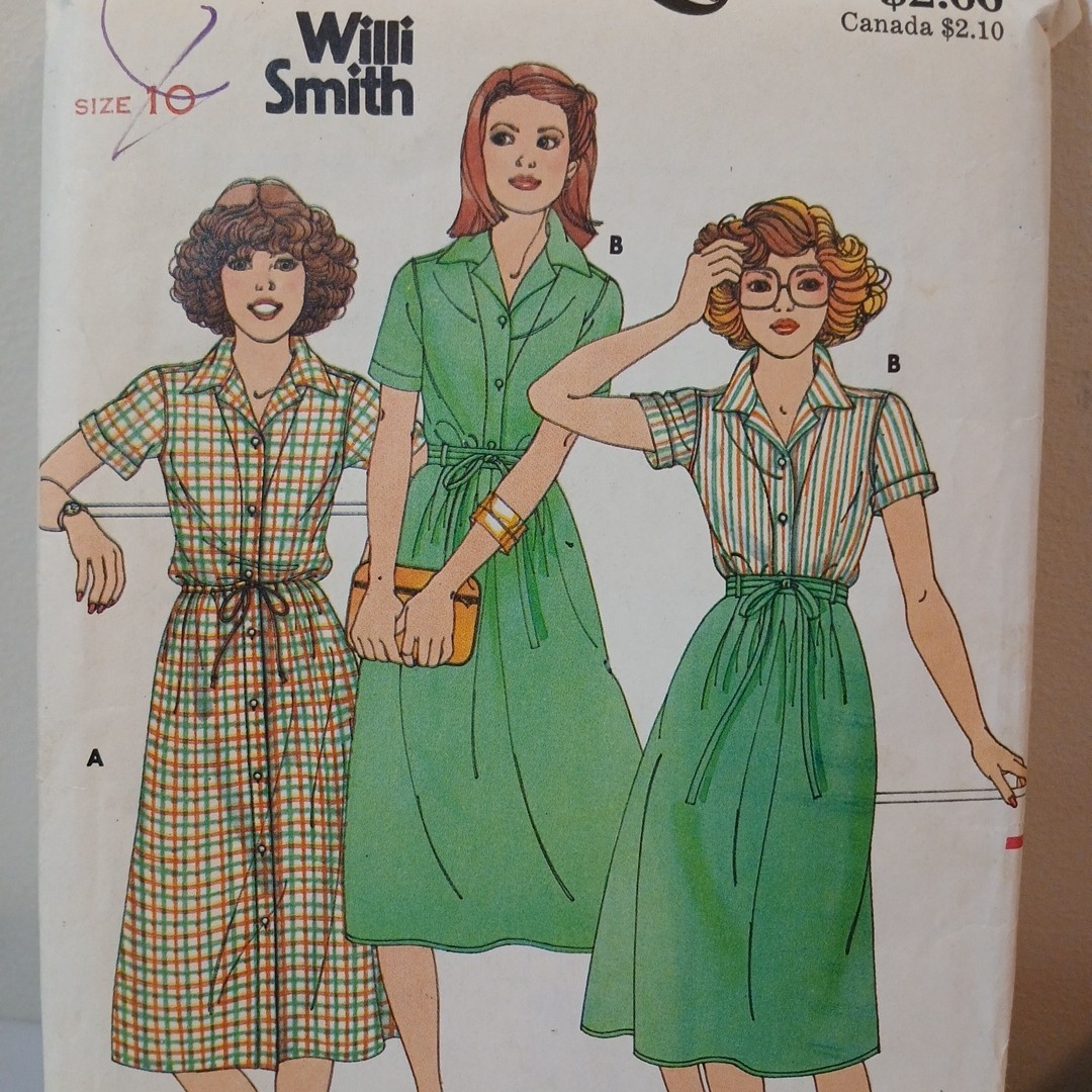 Vtg Butterick 5989 SEWING Pattern Misses Half Dress Top Skirt Sz 10 cut