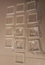 13x Busch-Jaeger 2101-32 Abdeckrahmen 1-fach Allwetter 44 cremeweiß 13 x Stück 