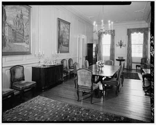 35. DINING ROOM, LOOKING SOUTH - Westover, State Route 633, Westover, Charles