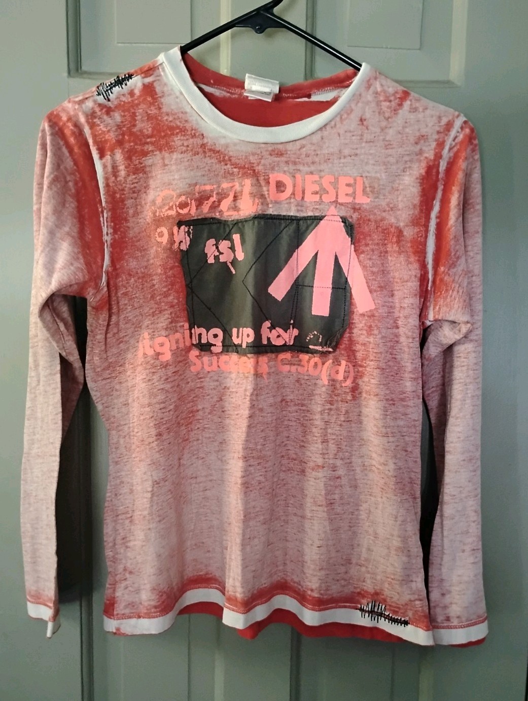 Vintage Diesel Longsleeve T-shirt Y2K Graphic Print Size Medium