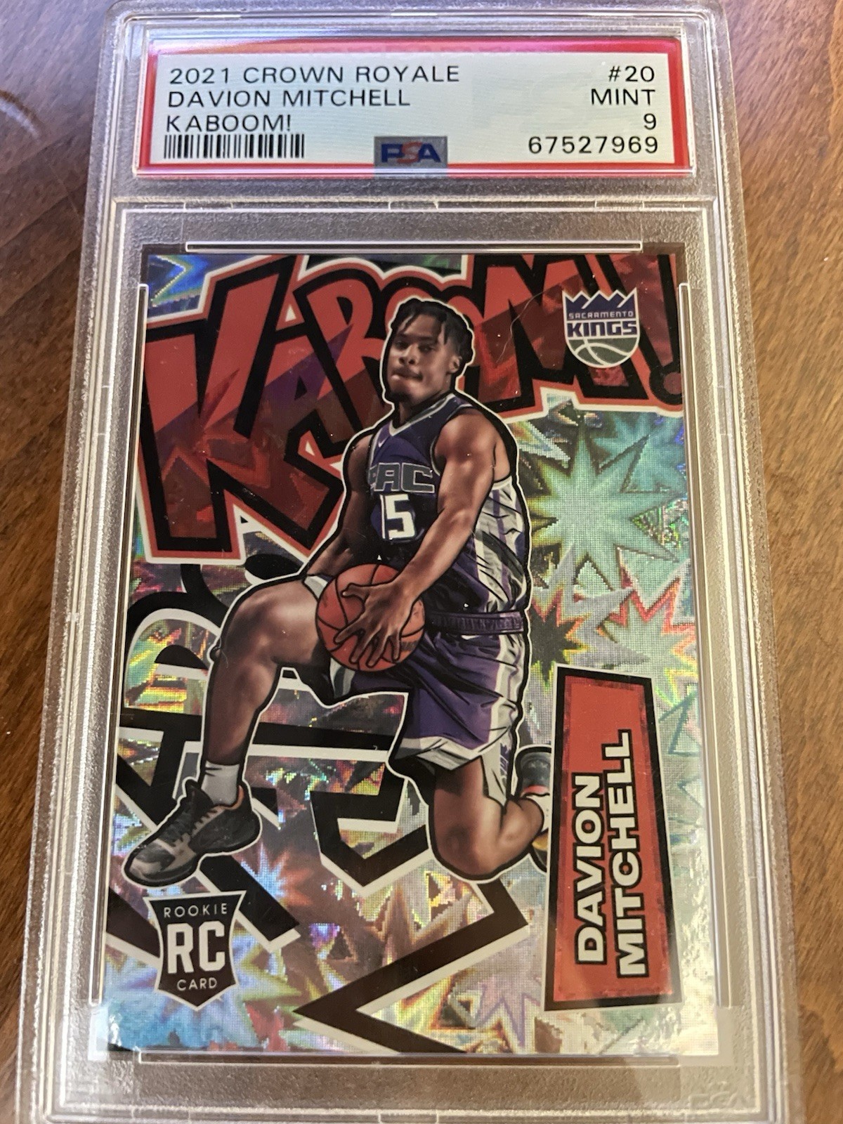 2021 Panini Crown Royale Davion Mitchell Kaboom! #20 PSA 9 Rookie RC