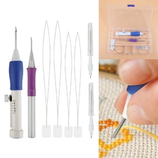 Magic Sewing Craft Kit Stitching Tool DIY Punch Needle Embroidery Pen Set