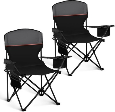 2er Campingstuhl 100 Kg - Camping Klappstuhl Angel Stuhl Regiestuhl Faltstuhl