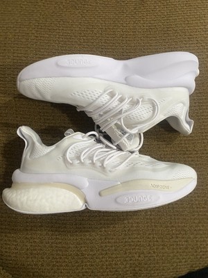 All White Adidas Boost Bounce Hybrid 9.5