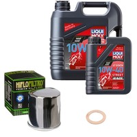 Hiflo ÖLfilter Set Lm 10W-40 Race 5L FüR Kawasaki Zzr 1400 F Abs ZXT40EFA Bj.15