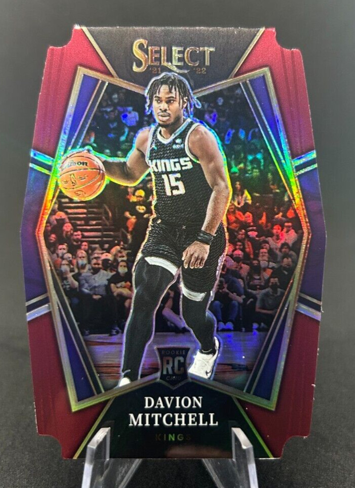 Davion Mitchell 2021 NBA Panini Select 152/175 Maroon Prizm Die Cut #118 Kings