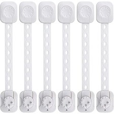 Adjustable Cupboard Locks for Children, 6 Pack Baby Safety Drawer Latch,