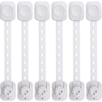 REDTRON Adjustable Cupboard Locks for Children, 6 Pack Baby Safety Drawer Latch,