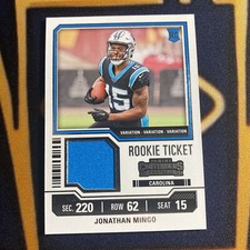 JONATHAN MINGO Rookie Ticket Patch 2023 Contenders Football - Carolina Panthers