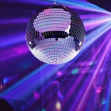 Mirror Disco Ball Silver-Hanging Glitter Ball For DJ Dance Party Parties - 200mm