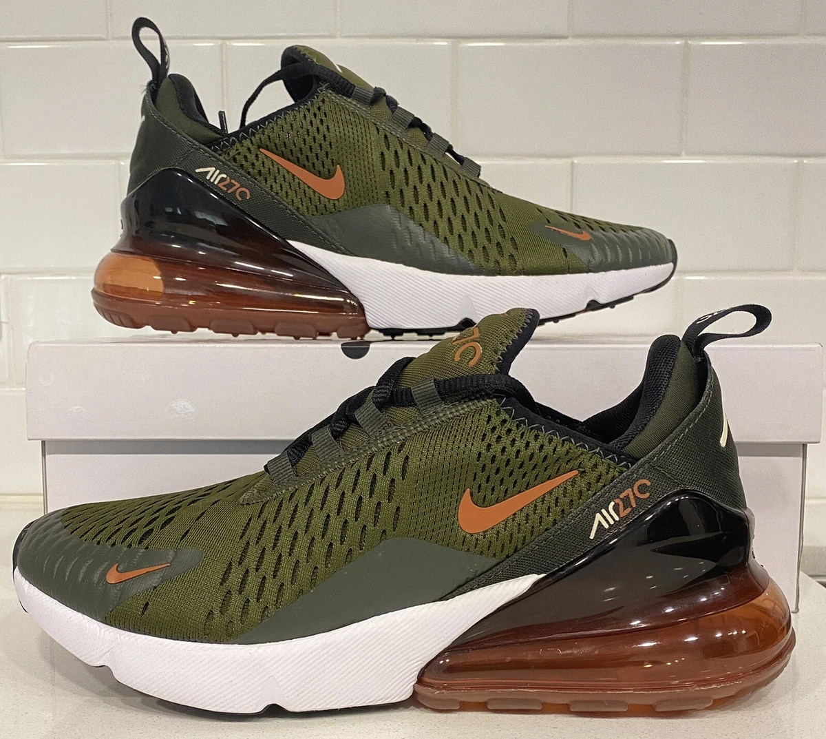 ethiek Desillusie web Nike Air Max 270 'Rough Green Hot Curry' Olive White DQ4686-300 Mens Sz 8.5  Read | eBay