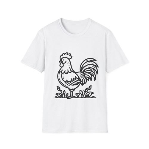 Rooster Graphic T-Shirt, Farmhouse Decor, Gift for Animal Lovers, Cute Casual - Bild 2 von 13