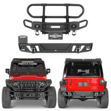 Fit 2018-2026 Jeep Wrangler Jl Steel Front Bumper Wgrill Guard Or Rear Bumper Fit 2018-2026 Jeep Wrangler Jl Steel Front Bumper Wgrill Guard Or Rear Bumper