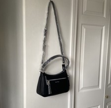 Nine West - Black Small Shoulder or Cross Body Zipper Bag Purse