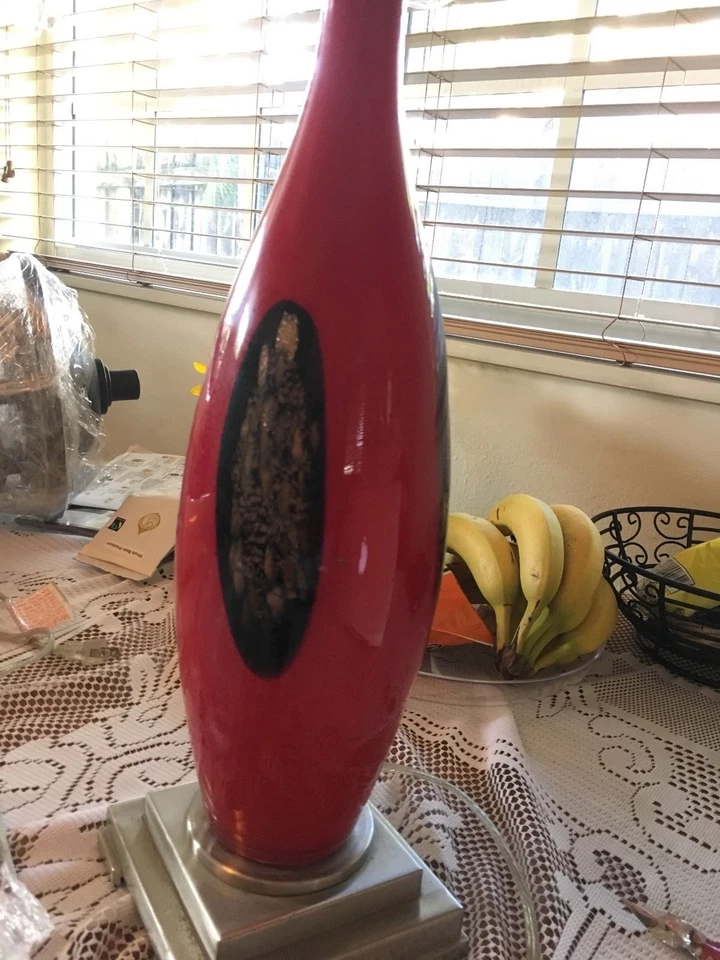 Original Dale Tiffany Fabric Roseville Table Lamp GT701142 3 Way Brushed Nickel - Image 4 of 4