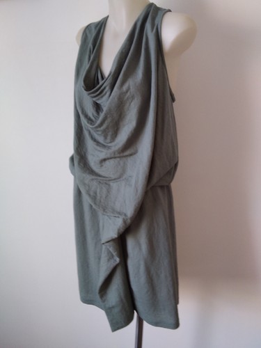 LISA BROWN Khaki Green Knit Assymetrical Shift.Size S New / Unworn - 第 4/8 張圖片