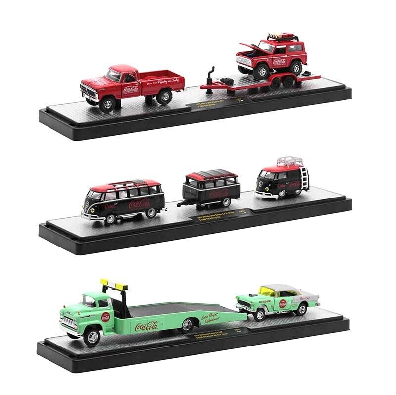 M2 Machines 1:64 2020 Coca-Cola Auto-Haulers Release 3 Trucks Set  56000-TW05