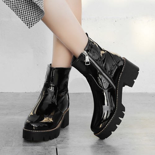 Women's Winter Platform Boots Patent 