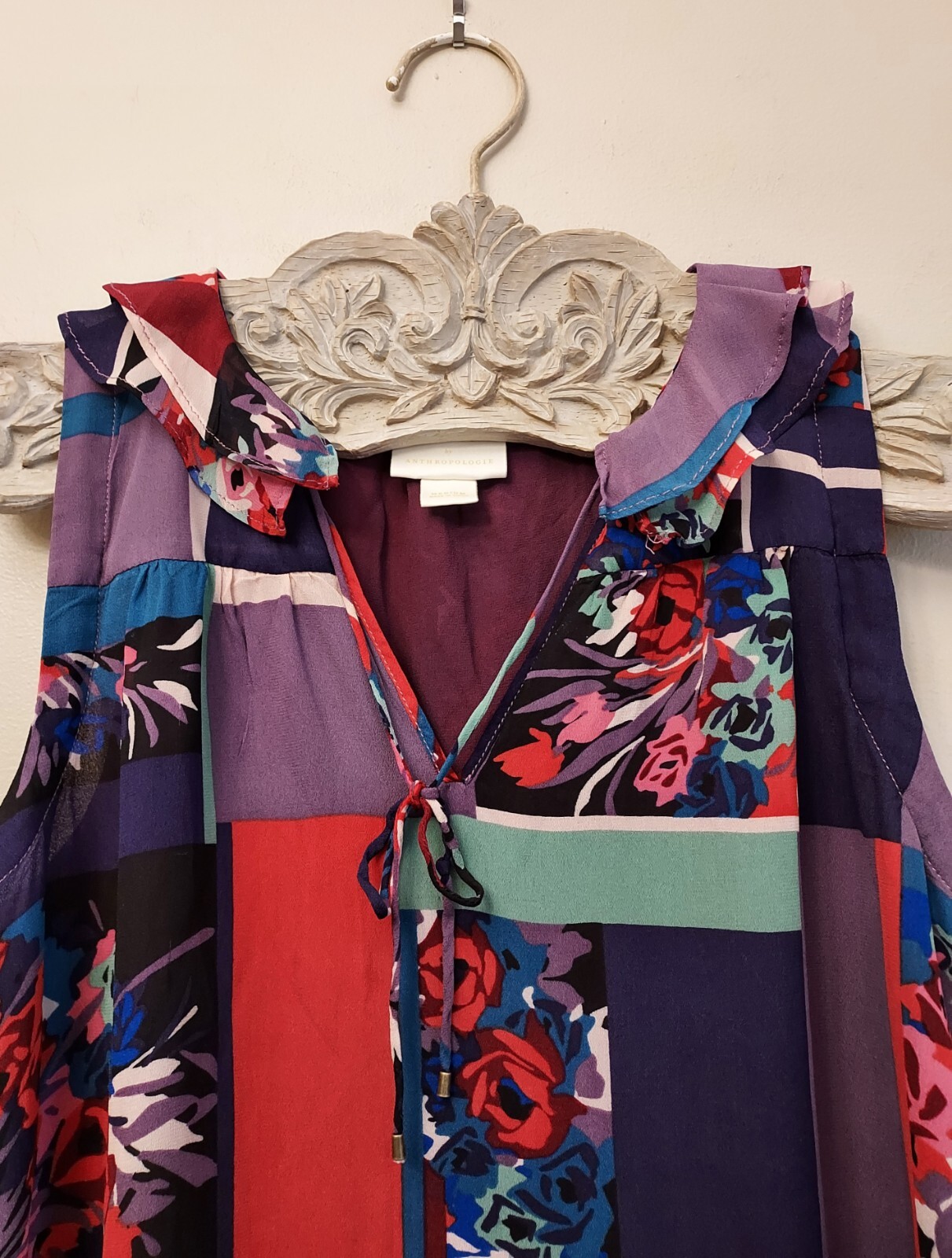 Anthropologie Medium Anderson Patchwork Floral Fl… - image 4