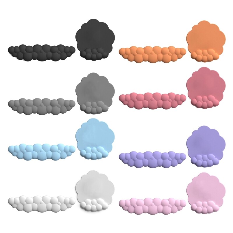Ergonomic Silicone PU Foam Keyboard Wrist Rest and Mouse Pad Set